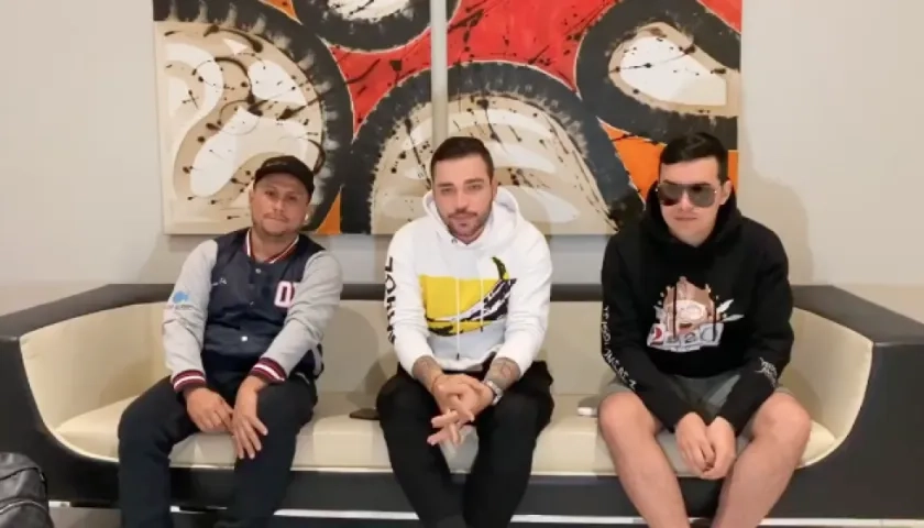 Ósmar Pérez, Jessi Uribe y Yeison Jiménez, cantantes colombianos.