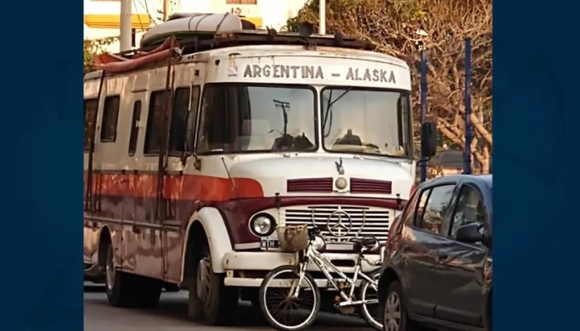 La casa rodante ubicada en el parque Venezuela.