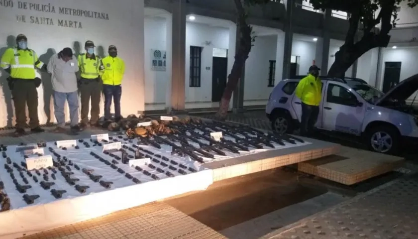 Jorge Alberto Molinares, capturado con un arsenal de guerra.