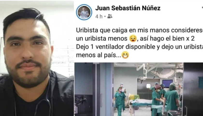 El médico publicó el post en su Facebook y luego cerró sus cuentas de redes sociales.