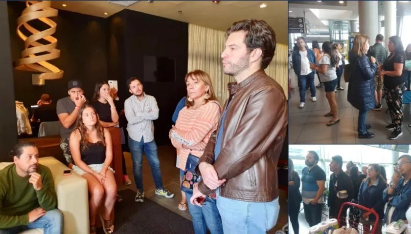 Foto de las reuniones entre delegados de la Embajada de Chile en Colombia y los afectados.