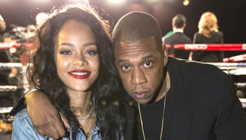 La cantante Rihanna y el rapero Jay-Z.