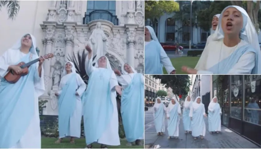 Integrantes del ministerio de música de la comunidad llamado “Canta y Camina”.