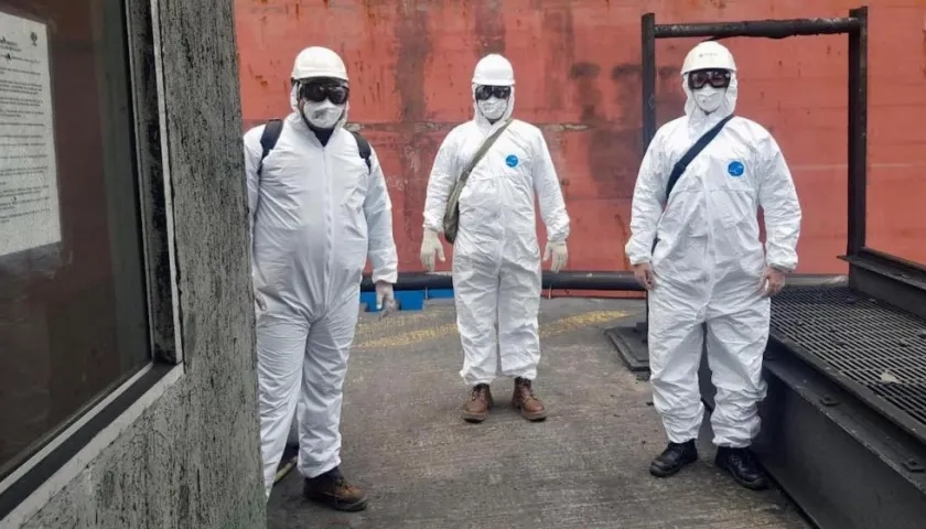 La inspección se hizo con todos los protocolos.