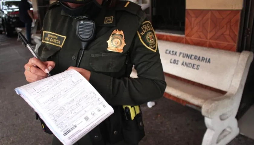 Imposición del comparendo.