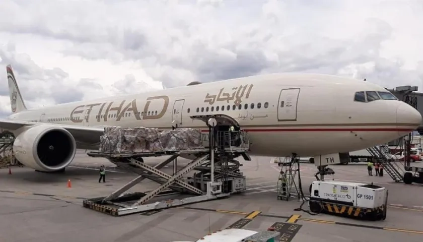 Boeing 777 de la compañía Etihad Airways. 