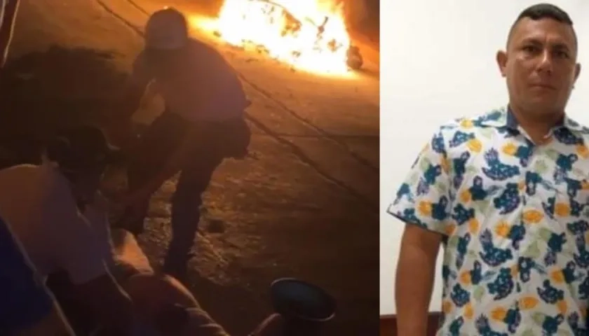 Ideraldo Coronado, accidentado en la Plaza de Sabanalarga.