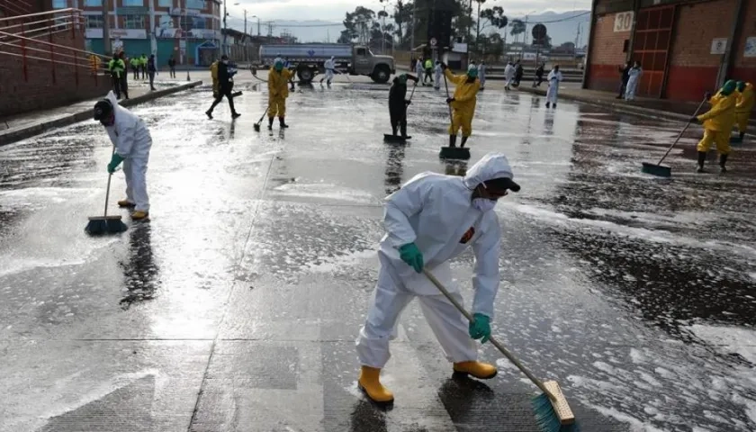 Limpieza en Corabastos este Viernes Santo.