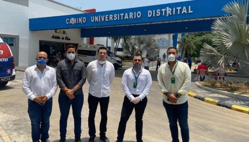 El Contralor Jesús Acevedo y el presidente del Concejo Juan Camilo Fuentes, durante el recorrido.