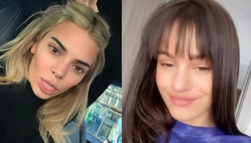 La modelo Kendall Jenner y la cantante Rosalía.