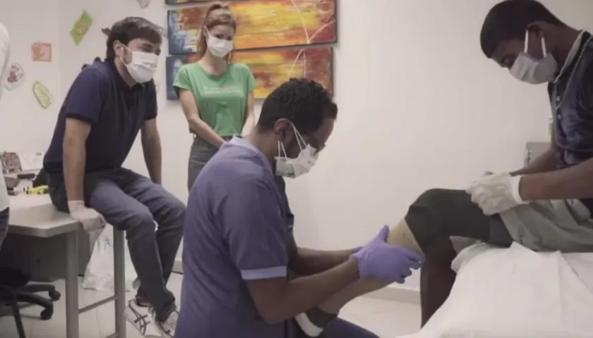 Jaime Pumarejo, Silvana Puello y José Ángel.