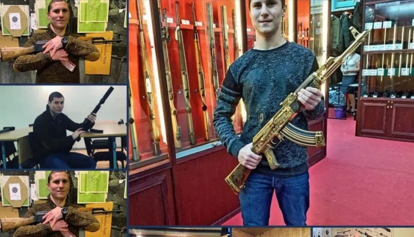 Kamal mostrando armas de largo alcance en su perfil de Facebook.