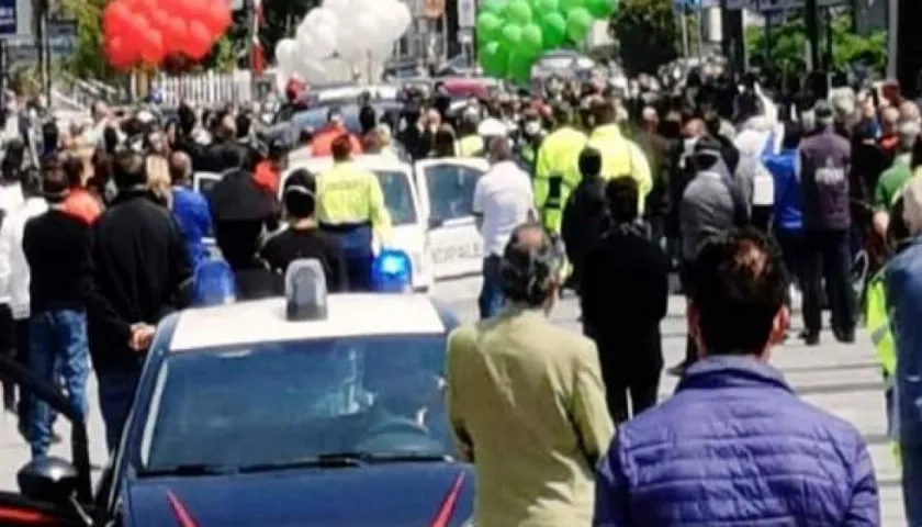Funeral del alcalde de Saviano, Carmine Sommese.