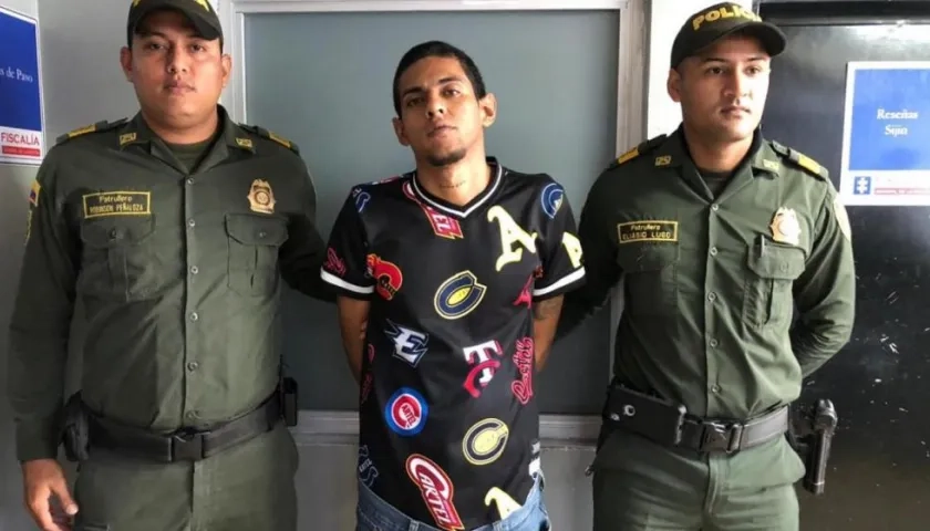 Alejandro Manotas Cujía el día en que fue capturado por la Policía.