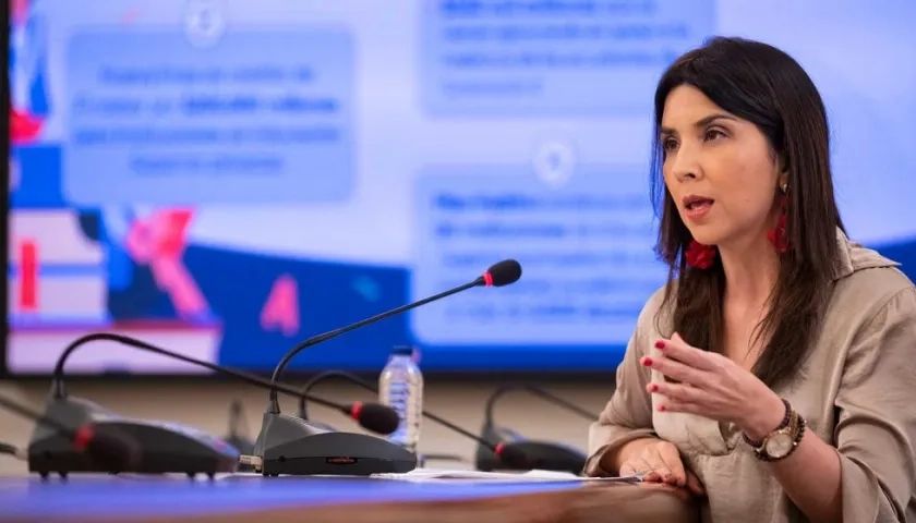 La Ministra de Educación, María Victoria Angulo.
