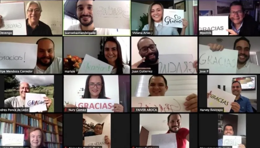 Participación virtual en el evento.