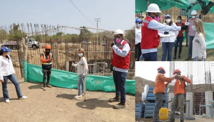 La Gobernadora Elsa Noguera, de visita, con Secretaría de Infraestructura, en la vía Ye de Piojó – Azucena – Autopista al Mar.