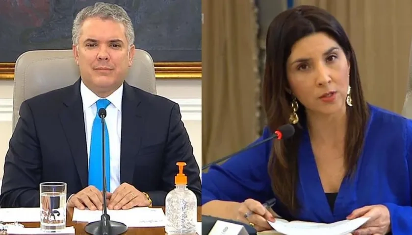 Presidente Iván Duque y Ministra de Educación 
