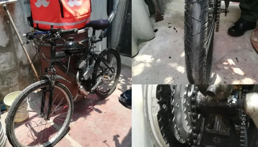 Así quedó la bicicleta.