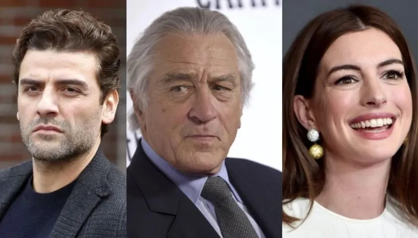  Óscar Isaac, Robert de Niro, Anne Hathaway.