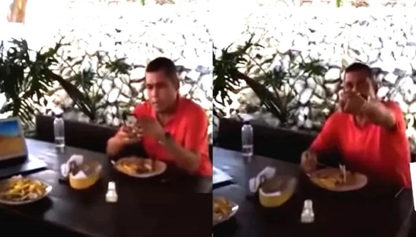 Marco Tulio Rojas, al ser sorprendido violando la cuarentena.