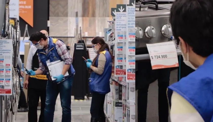 SIC visita las grandes superficies para verificar los productos.