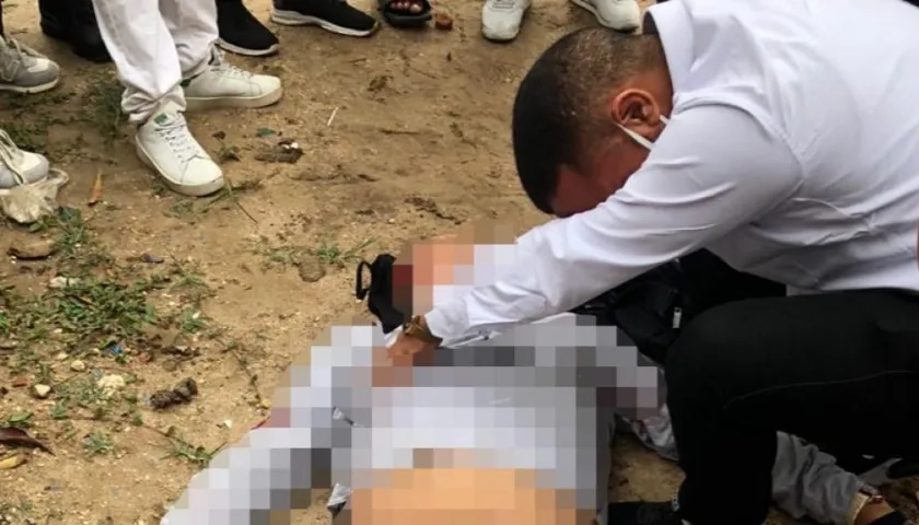 El cuerpo de Luis Carlos Ramírez De Aguas.