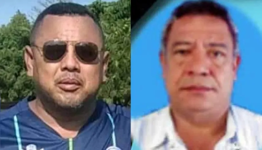 Luis González y Edinson Olmos, dos trabajadores de mantenimiento del Hospital Metropolitano de Barranquilla