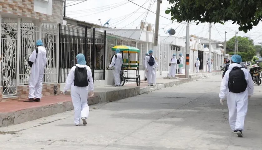 Entrega masiva de elementos de autocuidado de la Gobernación en Soledad.