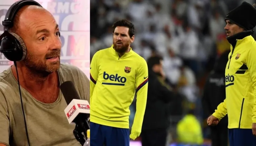 Christophe Dugarry, Lionel Messi y Antoine Griezmann.