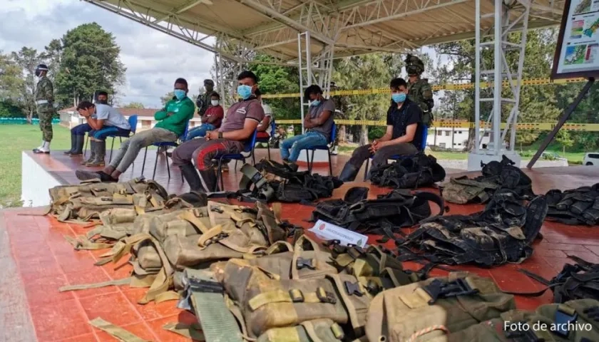 Los guerrilleros del ELN.