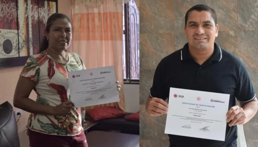 Catherine Mozo Candanoza y Víctor Pacheco se certificaron.