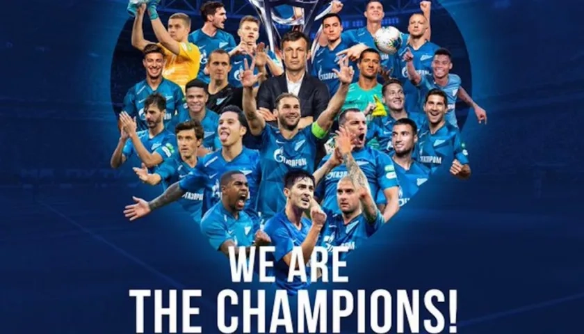 Zenit ganó el sexto título de la Liga de Rusia.
