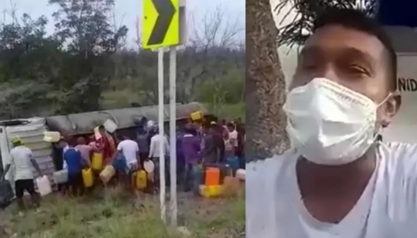 Manuel Cataño, conductor del camión cisterna.