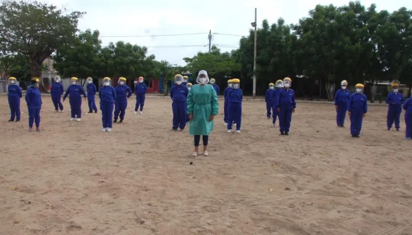 Instalación del megacerco sanitario.