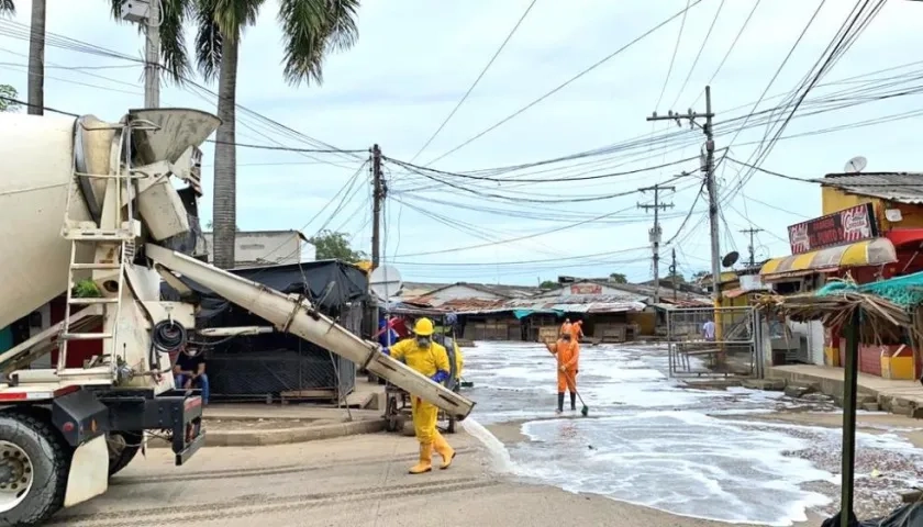Labores de limpieza y desinfección.