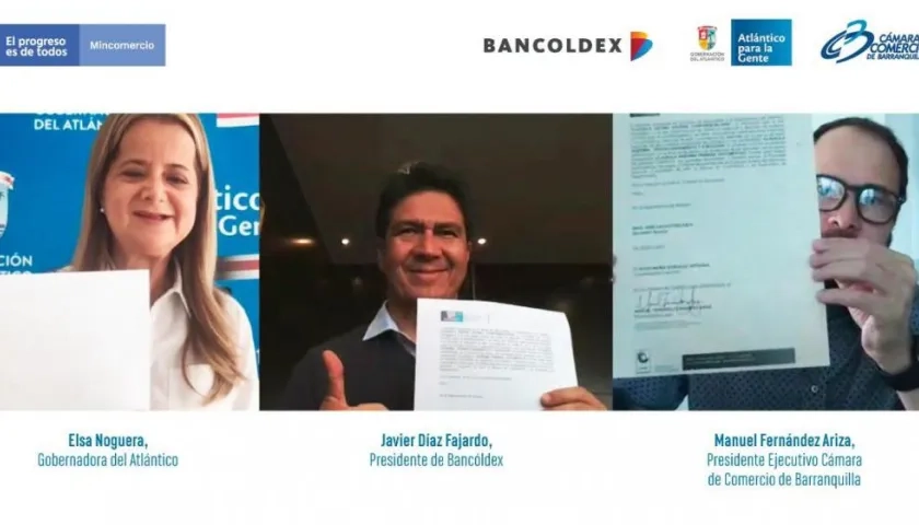 Elsa Noguera, Javier Díaz Fajardo y Manuel Fernández.