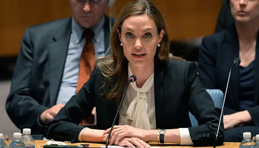 La actriz Angelina Jolie.