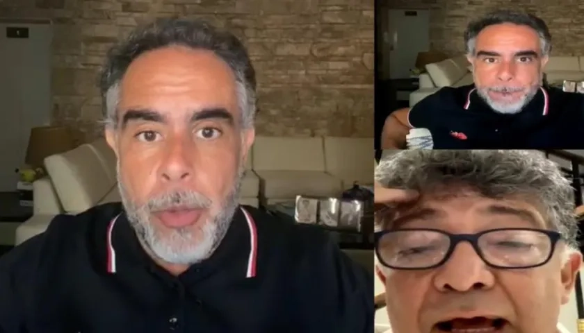 El senador Armando Benedetti y José Accini.