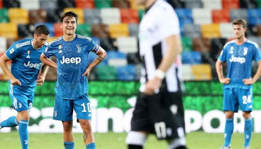 La frustración de Paulo Dybala.