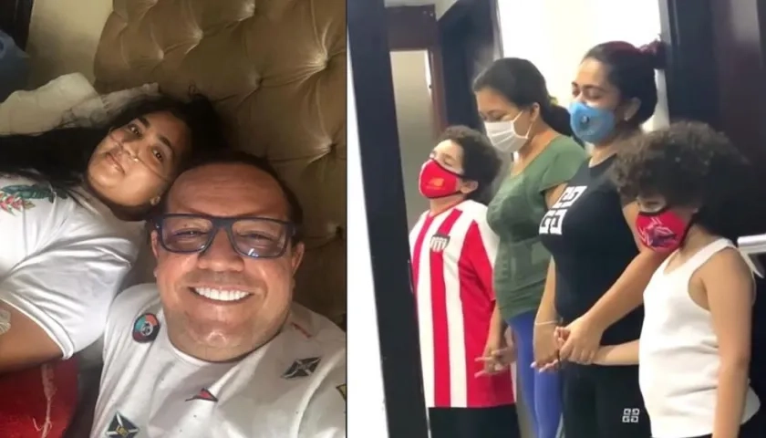 Joselo, con su esposa Johanna y en cadena de oraciones.