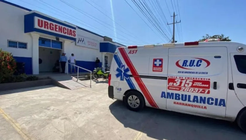 Padre e hijo fueron llevados en primera instancia al puesto de salud Agrupasalud.