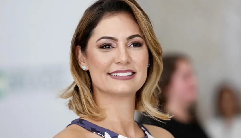 Michelle de Paula Firmo,  esposa del presidente brasileño, Jair Bolsonaro.,