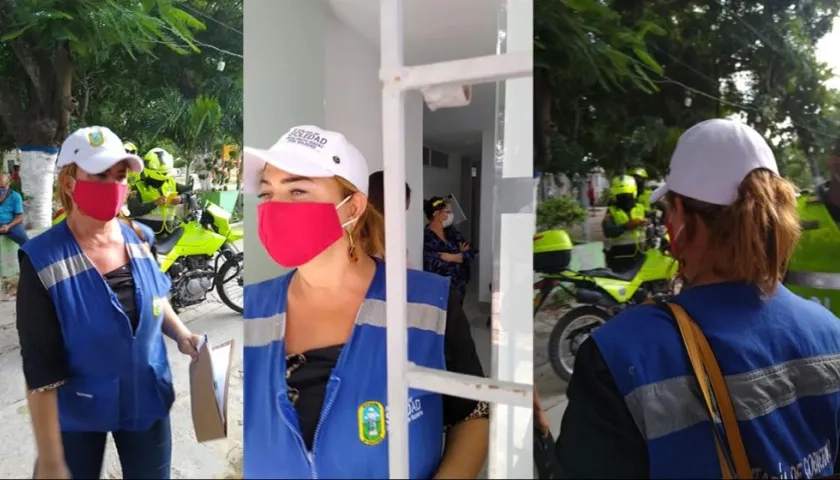 La Inspectora Nelcy Castillo del Toro, encargada de la diligencia.