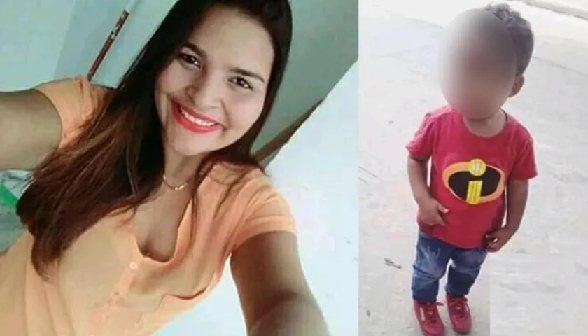 Angeli Pineda y su pequeño hijo