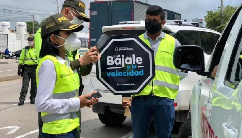 Angélica Rodríguez Andrade, Secretaria de Tránsito y Seguridad Vial, durante operativos.