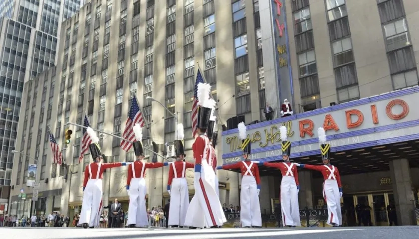 Fotografía de archivo del grupo de bailarines Rockettes del Radio City Christmas.