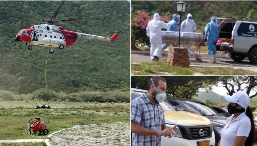 Imágenes del traslado del cuerpo de José de los Santos Sauna.