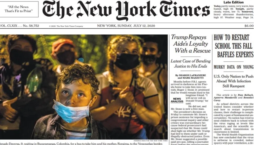Edición Impresa del New York Times.