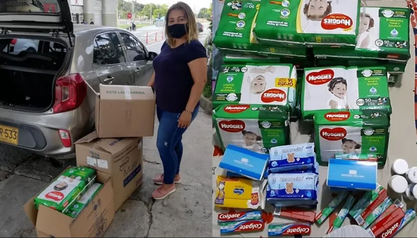 Elementos entregados a la Fundación Alicia Carolina.